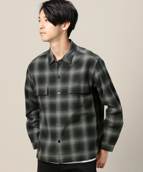 美品BEAUTY&YOUTH UNITED ARROWS オンブレチェックシャツ BEAUTY&YOUTH UNITED ARROWS（ビューティーアンドユース