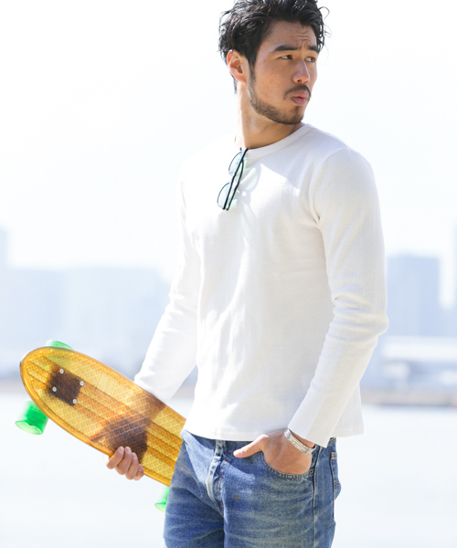 URBAN RESEARCH Sonny Label（アーバンリサーチサニーレーベル）の「ワッフルクルーネックプルオーバー（Tシャツ/カットソー・メンズ・グリーン/ブラウン/オフホワイト/チャコールグレー/イエロー・LARGE/MEDIUM）」の2枚目の写真