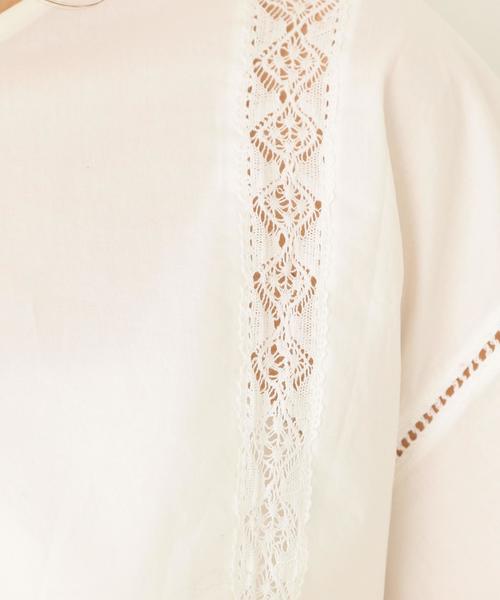 Another Edition（アナザーエディション）の「【WEB店舗限定】ベルスリーブブラウス◆（シャツ/ブラウス・レディース・オフホワイト/ライラック・フリー）」の7枚目の写真