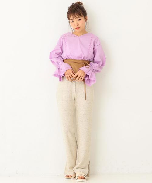 Another Edition（アナザーエディション）の「【WEB店舗限定】ベルスリーブブラウス◆（シャツ/ブラウス・レディース・オフホワイト/ライラック・フリー）」の14枚目の写真