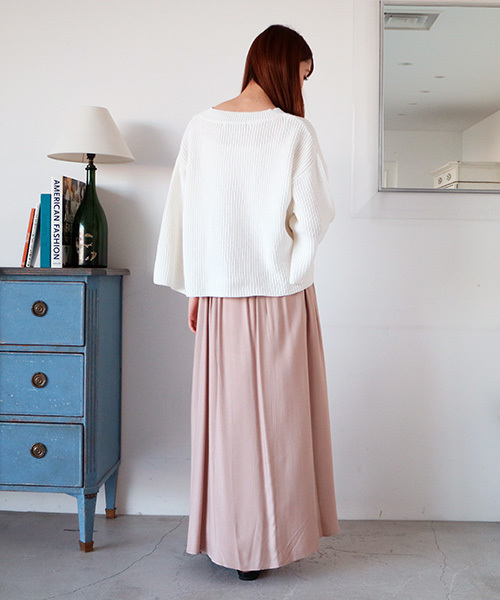 N.（N. Natural Beauty Basic）（エヌエヌナチュラルビューティーベーシック）の「ハイウエストマキシスカート（スカート・レディース・カーキ/ベージュ・MEDIUM）」の8枚目の写真