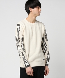 schott | Schott/ショット/BEACON PRINT CREW NECK KNIT/ビーコン プリント クルーネック ニット インディゴ(ニット/セーター)