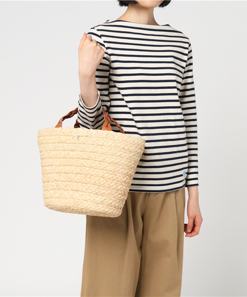 Helen Kaminski（ヘレンカミンスキー）の「HELEN KAMINSKI（ヘレンカミスキー）RHYCES（かごバッグ・レディース・ベージュ/サンドベージュ/チャコールグレー・FREE）」の11枚目の写真