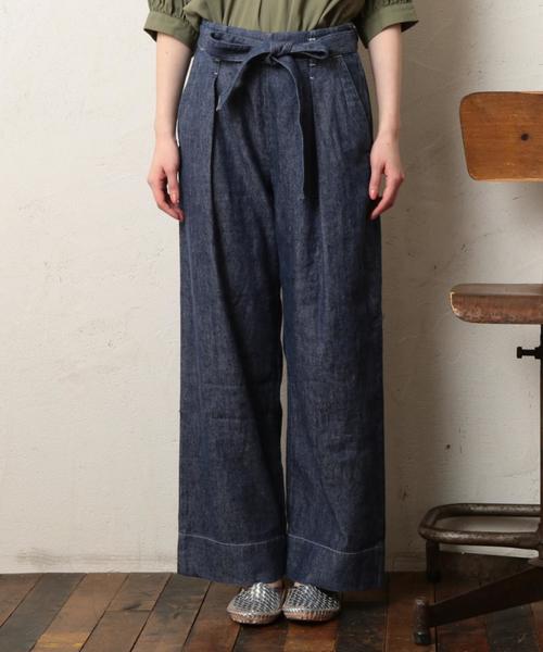 coen（コーエン）の「【『LEE』2017/5月号掲載】フレンチリネンミックスワイドパンツ（その他パンツ・レディース・グレー/ネイビー・LARGE/SMALL/MEDIUM）」の20枚目の写真