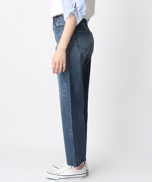 Andemiu（アンデミュウ）の「サイドスリットワイドデニム750018（デニムパンツ・レディース・ブルー/ライトブルー・MEDIUM/SMALL）」の14枚目の写真