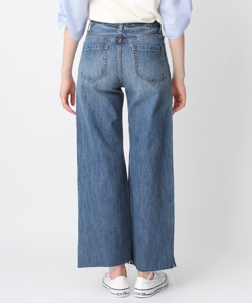 Andemiu（アンデミュウ）の「サイドスリットワイドデニム750018（デニムパンツ・レディース・ブルー/ライトブルー・MEDIUM/SMALL）」の15枚目の写真