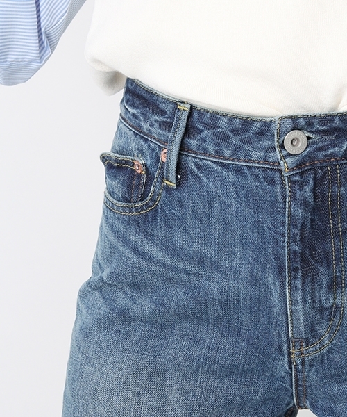 Andemiu（アンデミュウ）の「サイドスリットワイドデニム750018（デニムパンツ・レディース・ブルー/ライトブルー・MEDIUM/SMALL）」の16枚目の写真