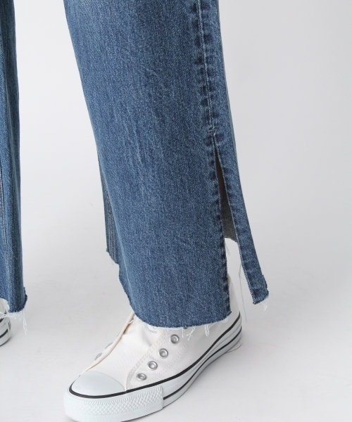 Andemiu（アンデミュウ）の「サイドスリットワイドデニム750018（デニムパンツ・レディース・ブルー/ライトブルー・MEDIUM/SMALL）」の8枚目の写真