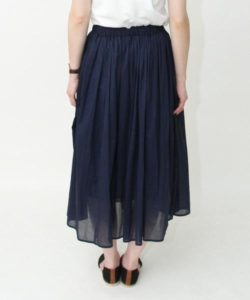 coen（コーエン）の「【『リンネル』2017/6月号掲載】ボイルEASYギャザースカート（スカート・レディース・ベージュ/ネイビー/ストライプ・FREE）」の16枚目の写真