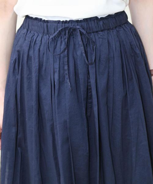 coen（コーエン）の「【『リンネル』2017/6月号掲載】ボイルEASYギャザースカート（スカート・レディース・ベージュ/ネイビー/ストライプ・FREE）」の12枚目の写真