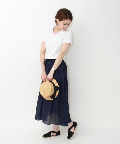 coen（コーエン）の「【『リンネル』2017/6月号掲載】ボイルEASYギャザースカート（スカート・レディース・ベージュ/ネイビー/ストライプ・FREE）」の15枚目の写真