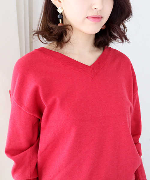 N.（N. Natural Beauty Basic）（エヌエヌナチュラルビューティーベーシック）の「レーススリーブニット（ニット/セーター・レディース・ホワイト/レッド/ブラック/ブルー・MEDIUM）」の13枚目の写真