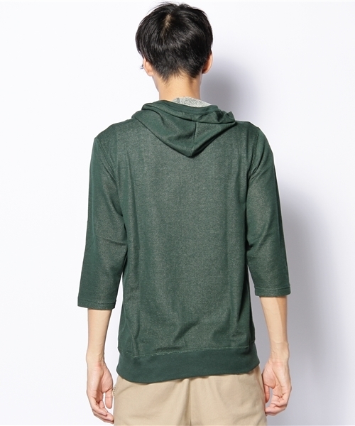 coen（コーエン）の「7分袖ガーゼパーカー （パーカー・メンズ・コバルトブルー/ケリー・MEDIUM/LARGE/X-LARGE/SMALL）」の4枚目の写真