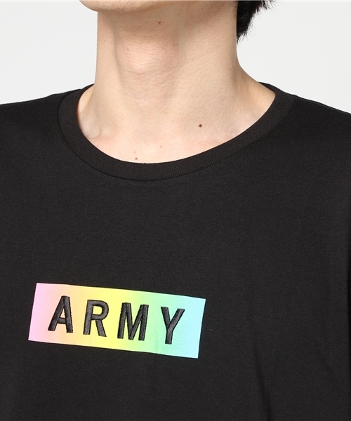 WEGO(ウィゴー)の「WEGO/レインボーARMYボックスTシャツ(Tシャツ/カットソー・メンズ・ブラック/ホワイト・LARGE/MEDIUM/X-LARGE)」の11枚目の写真