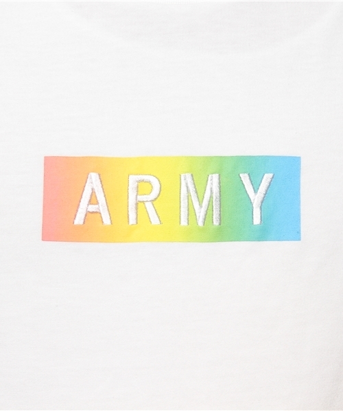 WEGO(ウィゴー)の「WEGO/レインボーARMYボックスTシャツ(Tシャツ/カットソー・メンズ・ブラック/ホワイト・LARGE/MEDIUM/X-LARGE)」の8枚目の写真
