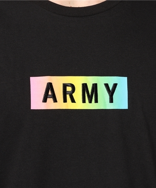 WEGO(ウィゴー)の「WEGO/レインボーARMYボックスTシャツ(Tシャツ/カットソー・メンズ・ブラック/ホワイト・LARGE/MEDIUM/X-LARGE)」の7枚目の写真