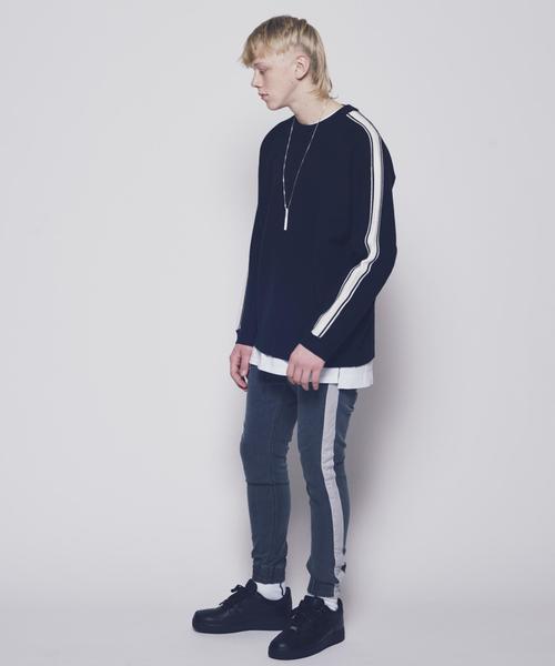 MONKEY TIME(モンキータイム)の「【WEB限定】<monkey time> DNM LINE SKNY JGGR /ジョガーパンツ ◆(デニムパンツ・メンズ・ダークグレー/ネイビー・LARGE/MEDIUM/SMALL/X-LARGE)」の6枚目の写真