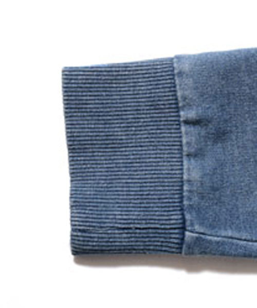 JOKER（ジョーカー）の「カットデニムスウェットジップアップパーカー トレーナー 【セットアップ対象アイテムあり：24324029】（パーカー・メンズ・ブラック/グレー/ブルー/インディゴブルー・L/M/S/XL）」の16枚目の写真