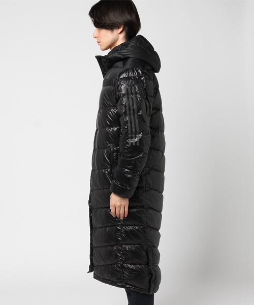 adidas ブラック ダウンロングジャケット adidas ブラック ダウン
