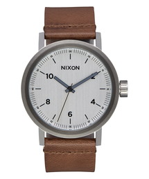 NIXON | STARK LEATHER NA11942092-00 SILVER/SADDLE(アナログ腕時計)