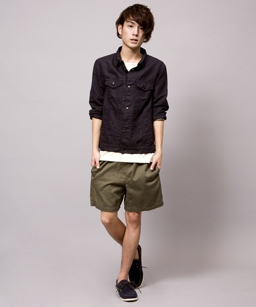 WEGO（ウィゴー）の「WEGO/カラー7分Gジャン（デニムジャケット・メンズ・ブラック/インディゴブルー/ワイン・MEDIUM/LARGE）」の4枚目の写真