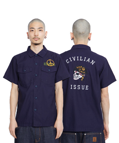 XLARGE（エクストララージ）の「MILITARY SHIRT（シャツ/ブラウス・メンズ・カーキ/オリーブ/ネイビー・SMALL/MEDIUM/LARGE/X-LARGE）」の3枚目の写真