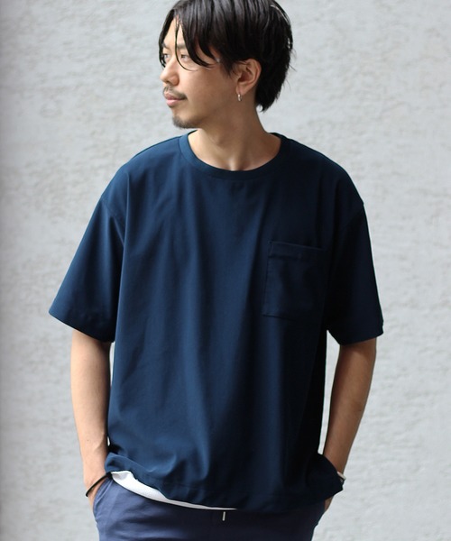 JOURNAL STANDARD relume(ジャーナルスタンダード レリューム)の「Light TRICOT CORD ビッグTシャツ#(Tシャツ/カットソー・メンズ・ブラック/ベージュ/ネイビー/グレー/キャメル/カーキ・MEDIUM/LARGE)」の6枚目の写真