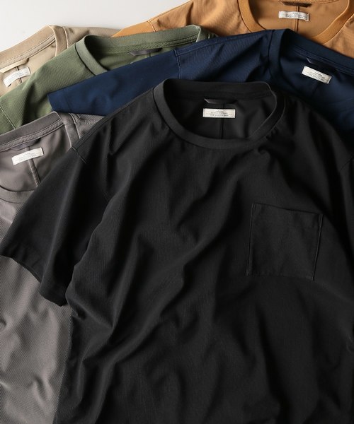 JOURNAL STANDARD relume(ジャーナルスタンダード レリューム)の「Light TRICOT CORD ビッグTシャツ#(Tシャツ/カットソー・メンズ・ブラック/ベージュ/ネイビー/グレー/キャメル/カーキ・MEDIUM/LARGE)」の2枚目の写真