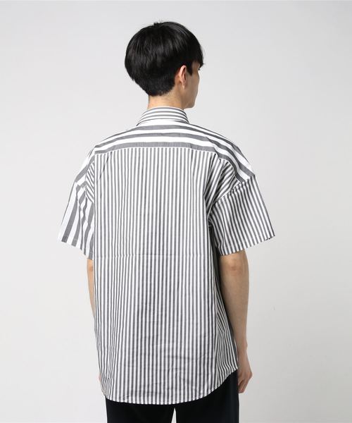 JOINT WORKS(ジョイントワークス)の「コンビストライプドロップシャツ(シャツ/ブラウス・メンズ・ブルー系その他/ブラック・MEDIUM/LARGE)」の3枚目の写真