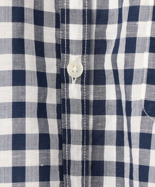 SHIPS Days(シップスデイズ)の「SHIPS Days:ギンガム ワイドカラーシャツ(シャツ/ブラウス・メンズ・ネイビー・SMALL/MEDIUM/LARGE)」の7枚目の写真