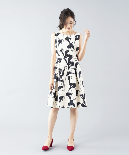 Anayi アナイ の ペイントリリータックワンピース ワンピース Wear