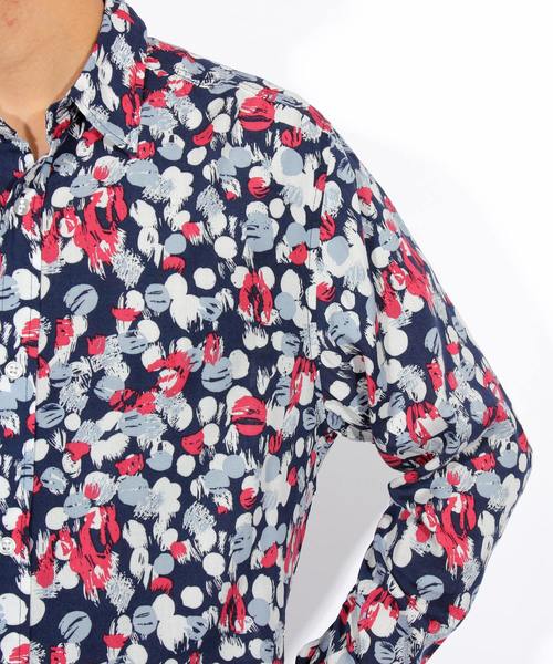 8(eight)（エイト）の「総柄シャツ メンズ 長袖 幾何学シャツ（シャツ