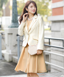 PourVous（プールヴー）の「テーラードジャケットパイピングスーツ3点セット ワンピース スカート セレモニースーツ/ 入学式（入園式）卒業式（卒園式）フォーマルスーツ 七五三 ママ セットアップ 母親 40代 30代 母 服（スーツセット）」