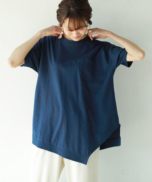 coen（コーエン）の「【WEB限定復刻】アシンメトリープルオーバー（Tシャツ/カットソー・レディース・ホワイト/ブラック/グレー/ネイビー・FREE）」の4枚目の写真