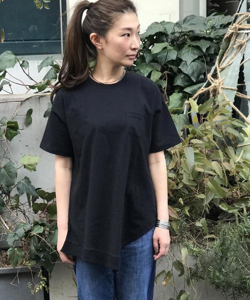 coen（コーエン）の「【WEB限定復刻】アシンメトリープルオーバー（Tシャツ/カットソー・レディース・ホワイト/ブラック/グレー/ネイビー・FREE）」の2枚目の写真