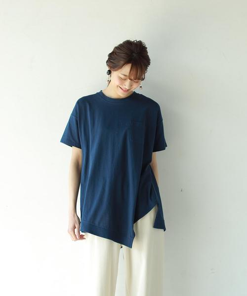 coen（コーエン）の「【WEB限定復刻】アシンメトリープルオーバー（Tシャツ/カットソー・レディース・ホワイト/ブラック/グレー/ネイビー・FREE）」の5枚目の写真