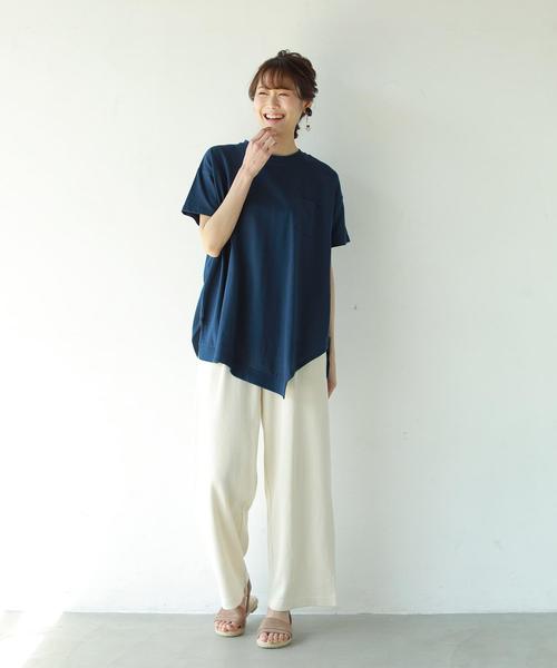 coen（コーエン）の「【WEB限定復刻】アシンメトリープルオーバー（Tシャツ/カットソー・レディース・ホワイト/ブラック/グレー/ネイビー・FREE）」の7枚目の写真