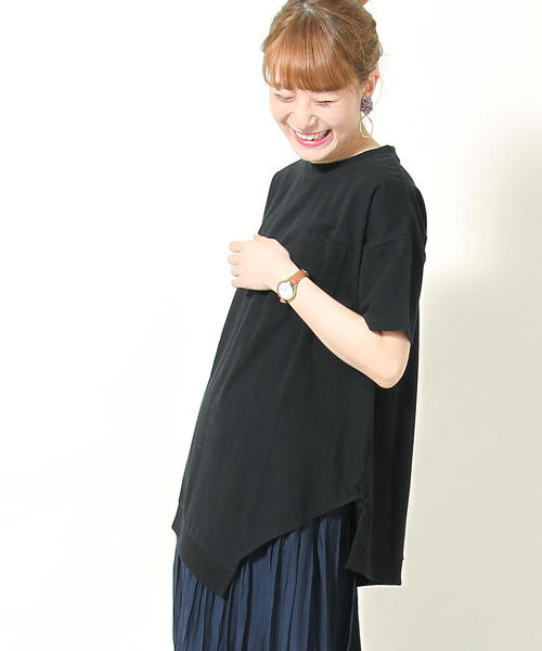 coen（コーエン）の「【WEB限定復刻】アシンメトリープルオーバー（Tシャツ/カットソー・レディース・ホワイト/ブラック/グレー/ネイビー・FREE）」の9枚目の写真