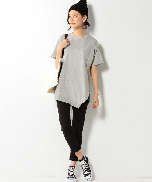 coen（コーエン）の「【WEB限定復刻】アシンメトリープルオーバー（Tシャツ/カットソー・レディース・ホワイト/ブラック/グレー/ネイビー・FREE）」の17枚目の写真