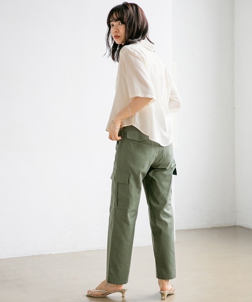 A part by（アパートバイ）の「RyPeカイキンシャツSS 831348（シャツ/ブラウス・レディース・ネイビー/ブラウン/オフホワイト/カーキ・FREE）」の22枚目の写真