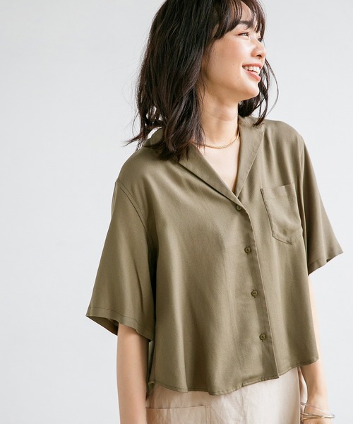 A part by（アパートバイ）の「RyPeカイキンシャツSS 831348（シャツ/ブラウス・レディース・ネイビー/ブラウン/オフホワイト/カーキ・FREE）」の15枚目の写真