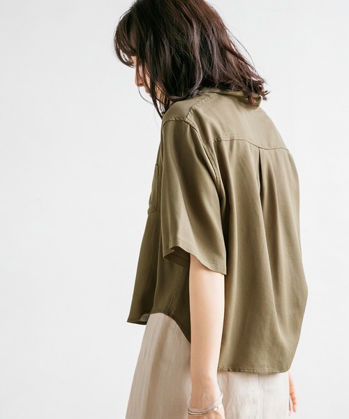 A part by（アパートバイ）の「RyPeカイキンシャツSS 831348（シャツ/ブラウス・レディース・ネイビー/ブラウン/オフホワイト/カーキ・FREE）」の6枚目の写真