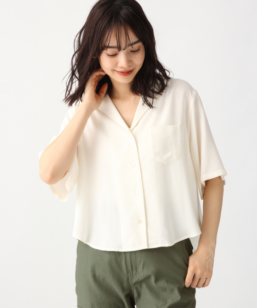 A part by（アパートバイ）の「RyPeカイキンシャツSS 831348（シャツ/ブラウス・レディース・ネイビー/ブラウン/オフホワイト/カーキ・FREE）」の16枚目の写真