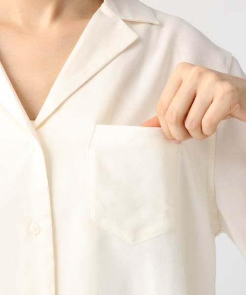 A part by（アパートバイ）の「RyPeカイキンシャツSS 831348（シャツ/ブラウス・レディース・ネイビー/ブラウン/オフホワイト/カーキ・FREE）」の14枚目の写真