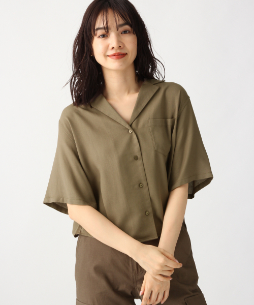 A part by（アパートバイ）の「RyPeカイキンシャツSS 831348（シャツ/ブラウス・レディース・ネイビー/ブラウン/オフホワイト/カーキ・FREE）」の8枚目の写真