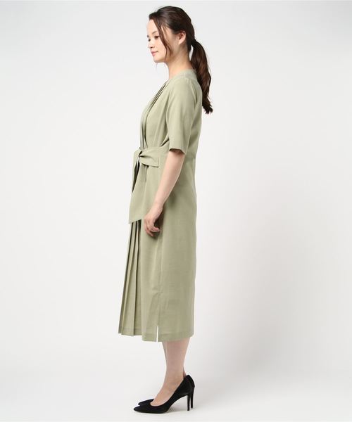 センタープリーツワンピース ワンピース ワンピース Bulle ワンピース De Bulle Savon ビュルデサボン のファッション