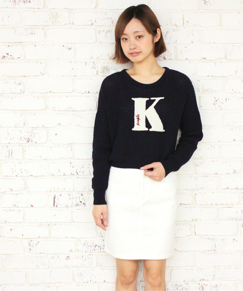 Kastane（カスタネ）の「【Kastane】アニバーサリーニットプルオーバー（ニット/セーター・レディース・オフホワイト/ネイビー/ピンク・FREE）」の3枚目の写真