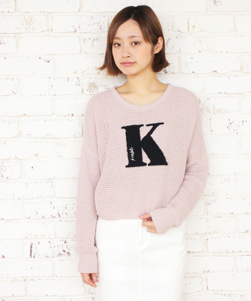 Kastane（カスタネ）の「【Kastane】アニバーサリーニットプルオーバー（ニット/セーター・レディース・オフホワイト/ネイビー/ピンク・FREE）」の2枚目の写真