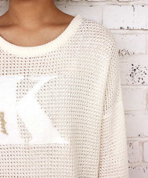 Kastane（カスタネ）の「【Kastane】アニバーサリーニットプルオーバー（ニット/セーター・レディース・オフホワイト/ネイビー/ピンク・FREE）」の6枚目の写真