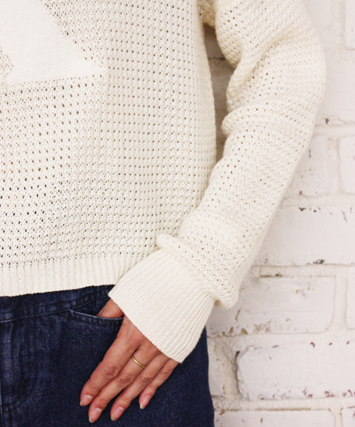 Kastane（カスタネ）の「【Kastane】アニバーサリーニットプルオーバー（ニット/セーター・レディース・オフホワイト/ネイビー/ピンク・FREE）」の8枚目の写真
